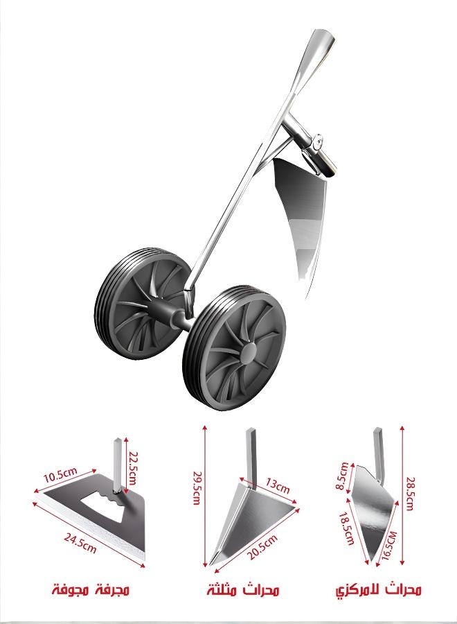 Multi-functional Three-Wheeled Tiller for Spring Plowing with Anti-Slip Handles & High Heat Treatment - Image 1